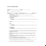 General Notice Of Separation example document template