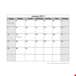 Monthly Calendar Template example document template