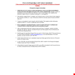 Project Request Contract Amendment - Efficient Amendment by Investigator example document template