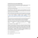 Secure Your Project with a Subcontractor Agreement example document template