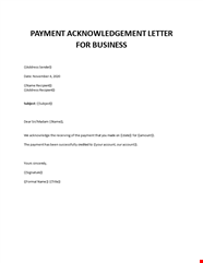 Payment Confirmation Email Template