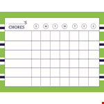 Printable Chore Chart Template - Free Download example document template