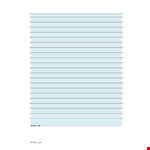 Printable Lined Paper Template | Free Download | Proper Spacing example document template