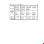 Grading Rubric Form Template example document template