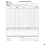 Staff Reimbursement Form Template - School Staff Receipt with Signature example document template