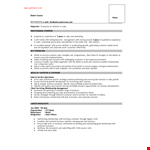 Sales Executive Job Resume: Business, Sales, Products, Customers example document template