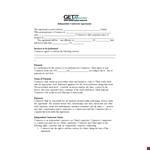 Independent Contractor Agreement for Client Services - Contractor Agreement example document template