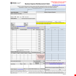 Claim Reimbursement Form - Total Your Expenses in Minutes example document template