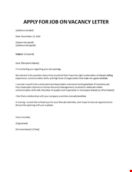 How To Write A Letter Of Application For Employment