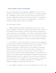 Service Agreement Template For Clients Define Services And Terms With 