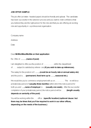 Simple Job Offer Letter Format Create And Customize Job Offers Easily