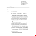 Engineering Resume Example: Professional Design, Testing, and More example document template 