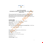 Grant Final Report Sample example document template