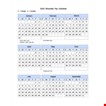 Printable Bi Weekly Calendar Template with Free PDF Download example document template