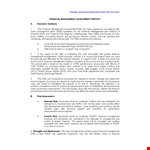 Company And Financial Assessment example document template