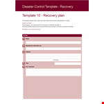 Create a Control Disaster Recovery Plan | Download Template example document template