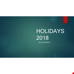 Create Engaging Holiday Powerpoint | Monday, January Design example document template