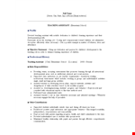 Elementary Teacher Assistant Resume - School Assistant, Class Teaching for Children example document template 