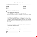 Equipment Lease Agreement Sample Template example document template 