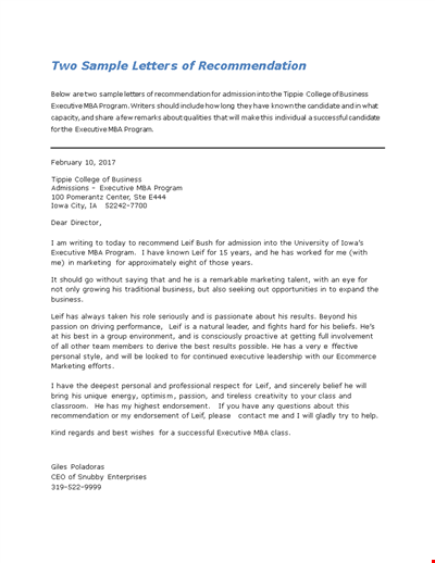 Expert Letter Of Recommendation For Your Program