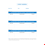 Event Agenda Template A example document template