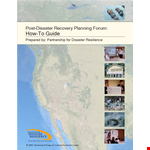 Community Post Disaster Recovery Plan - Effective Strategies for Resilience example document template