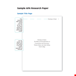 Research Paper In Apa Format Example example document template