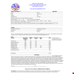 Printable Registration Form Template example document template