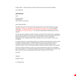 Staff Warning Letter Format example document template