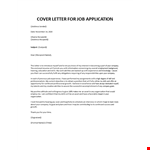Sample cover letter example document template