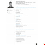 Senior Marketing Consultant Resume example document template 