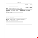 Progress Note example document template