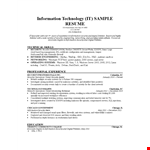 It Job Resume Sample Template example document template