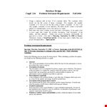 Effective Problem Statement Template for Identifying Requirements and Describing Issues example document template