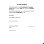 Non Compete Agreement Template for Company, Business, Industry & Relationship example document template 