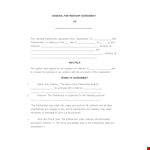 Partnership Agreement Template | Clear Terms for Partnerships example document template 