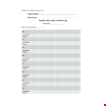 Store Inventory example document template