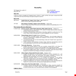 Computer Engineering Resume example document template