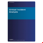 Critical Incident Analysis Template example document template 