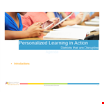 Personalize Learning in Action example document template