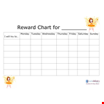 Track Your Child's Progress with Our Weekly Reward Chart example document template