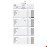 Training Program Budget Template example document template