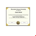 Create a Professional Diploma With Our Customizable Diploma Template example document template