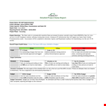 Status Report Project Management Template example document template