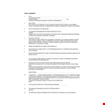 Employee Work Agreement Template | Define Agreements, Period, and Guidelines example document template