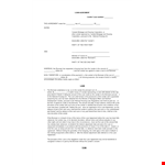 Loan Agreement Template: Define Interest, Terms, and Responsibilities of Borrower and Lender example document template