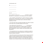 Independent Consultant Offer Letter Template example document template 