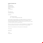 Sample Job Termination Letter example document template