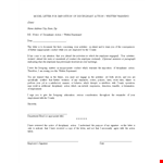 Disciplinary Action Warning Letter example document template 