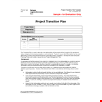 Effective Transition Plan Template for Project Maintenance - Download Now example document template